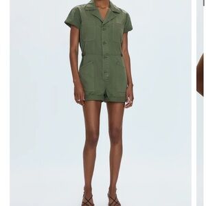 Green Short Sleeve Jumpsuit